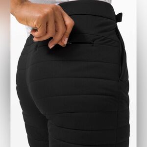 lululemon Black Quilted High-Waist ski pants (insulated)